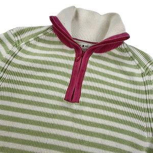 Tommy Hilfiger 1/4 Zip Women's Pullover Sweater Mock Neck Ribbed Knit Size M